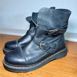 Dr. Martens Black Leather Combat Boots